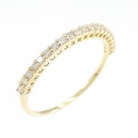 K18YG ハーフエタニティ ダイヤモンド リング 0.20CT