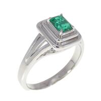 PT エメラルド リング 0.45CT