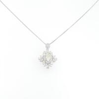 【リメイク】プラチナダイヤモンドネックレス 0.596CT VLY VS2 オーバルカット
