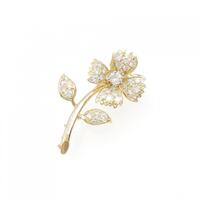 ブシュロン フラワー ダイヤモンドブローチ