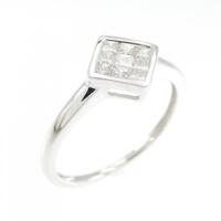 K18WG ダイヤモンド リング 0.20CT