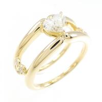 K18YG ハート ダイヤモンド リング 0.62CT