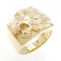 K18YG ライオン ダイヤモンド リング 0.05CT
