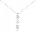 750WG/K18WG 2WAY フラワー ダイヤモンド ネックレス 1.00CT