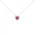 K18WG ハート ルビー ネックレス 1.06CT