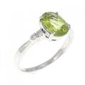 K18WG ペリドット リング 1.45CT