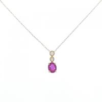 K18YG ルビー ネックレス 0.33CT