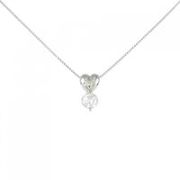 PT ハート ダイヤモンド ネックレス 0.37CT