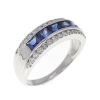 K18WG サファイヤ リング 0.73CT