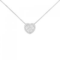PT ハート ダイヤモンド ネックレス 0.50CT