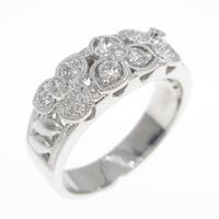 K18WG ダイヤモンド リング 0.33CT