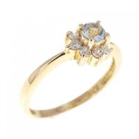 K18YG アクアマリン リング