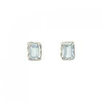 K18WG アクアマリン ピアス 1.00CT