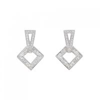 K18WG ダイヤモンド ピアス 0.88CT