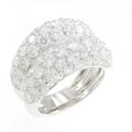 K18WG パヴェ ダイヤモンド リング 3.88CT
