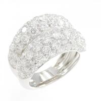 K18WG パヴェ ダイヤモンド リング 3.88CT