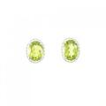 K18WG ペリドット ピアス 2.40CT
