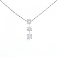 PT スリーストーン ダイヤモンド ネックレス 0.55CT