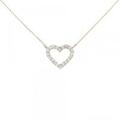 K18PG ハート ダイヤモンド ネックレス 0.20CT
