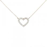 K18PG ハート ダイヤモンド ネックレス 0.20CT