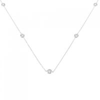 K18WG ダイヤモンド ネックレス 0.16CT