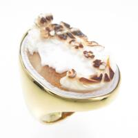 K18YG シェルカメオ リング