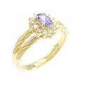 K18YG タンザナイト リング 0.23CT