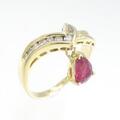 K18YG ルビー リング 0.64CT