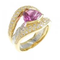 K18YG/PT トルマリン リング 2.27CT