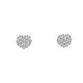 PT パヴェ ハート ダイヤモンド ピアス 0.2CT