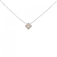 K18WG ソリティア ダイヤモンド ネックレス 0.30CT