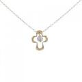 K18YG クロス ダイヤモンド ネックレス 0.10CT