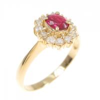 K18YG ルビー リング