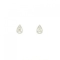 K18WG ダイヤモンド ピアス 0.12CT