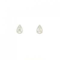 K18WG ダイヤモンド ピアス 0.12CT