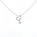 K10PG ハート ダイヤモンド ネックレス 0.10CT