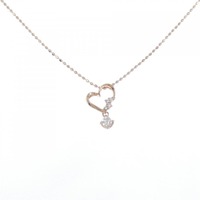 K10PG ハート ダイヤモンド ネックレス 0.10CT