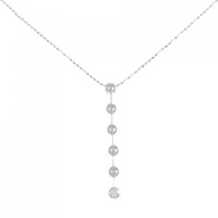 K18WG ダイヤモンド ネックレス 0.05CT
