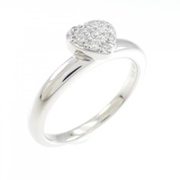 K18WG ハート パヴェ ダイヤモンド リング