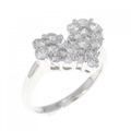 K18WG ハート ダイヤモンド リング 1.00CT