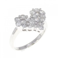 K18WG ハート ダイヤモンド リング 1.00CT