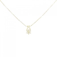 K10YG フラワー ダイヤモンド ネックレス 0.10CT