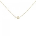 K18YG ソリティア ダイヤモンド ネックレス 0.03CT