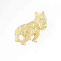 K18YG ドッグ ブローチ