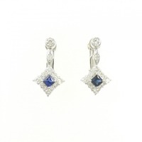 K14WG サファイヤ イヤリング 0.40CT