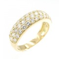 K18YG パヴェ ダイヤモンド リング 1.00CT