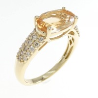 K18YG インペリアルトパーズ リング 2.00CT