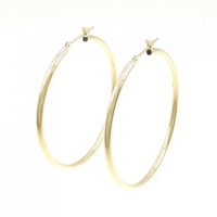 K18YG フープ ピアス