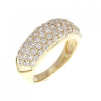 K18YG パヴェ ダイヤモンド リング 1.00CT