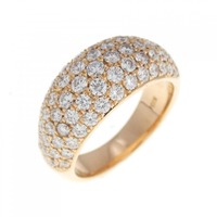 K18PG パヴェ ダイヤモンド リング 0.896CT